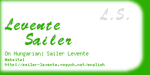 levente sailer business card